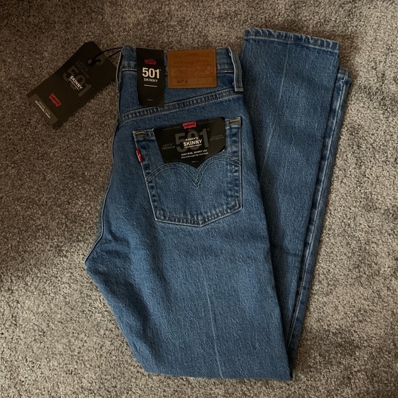 LEVIS ORIGINAL 501 SKINNY JEANS W26L26 - Picture 1 of 4